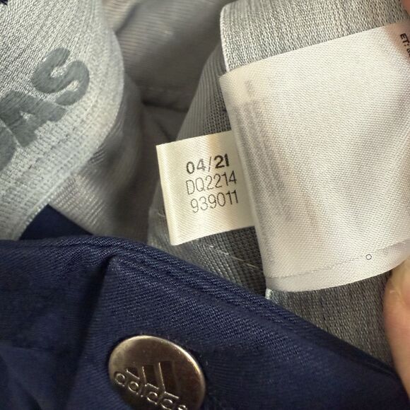 Adidas Navy Golf Pants Stretch Flat Dry Fitting Athletic Mens Size 30X32 - Picture 10 of 12